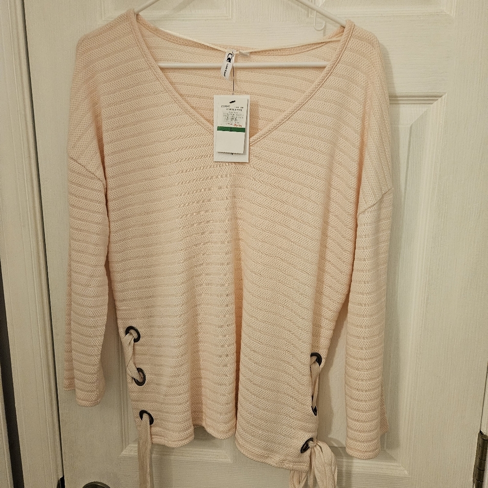 Cable & Gauge, Pink Lightweight Sweater  Size L